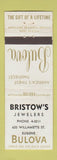 Matchbook Cover - Bulova Watches Bristow Jewelry Eugene OR WEAR