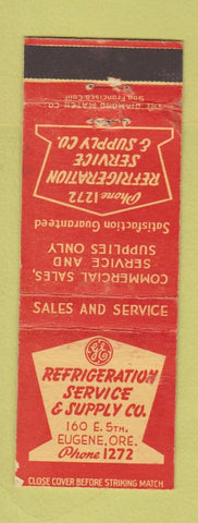 Matchbook Cover - GE Refrigeration Supply Eugene OR WEAR