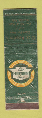 Matchbook Cover - Florsheim Shoes Dick Reeder's Klamath Falls OR feature POOR