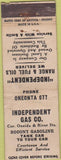 Matchbook Cover - Independent Range Fuel Oils Socony oil gas Oneonta?