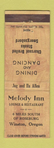Matchbook Cover - Melody Inn Winston OR