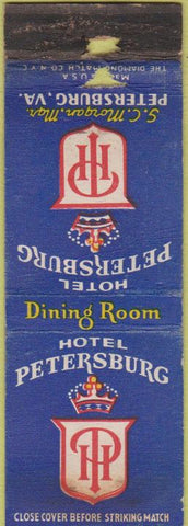 Matchbook Cover - Hotel Petersburg VA