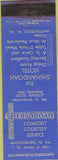 Matchbook Cover - Shenandoah Hotel Martinsburg WV