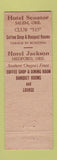 Matchbook Cover - Hotels Jackson Senator Medford Salem OR WEAR