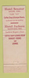 Matchbook Cover - Hotels Jackson Senator Medford Salem OR WEAR