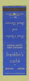 Matchbook Cover - Franklin's Cafe Medford OR WEAR Fried Chicken
