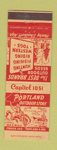 Matchbook Cover - Portland Outdoor Store Portland OR