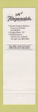 Matchbook Cover - Fitzgeralds Casino Las Vegas NV