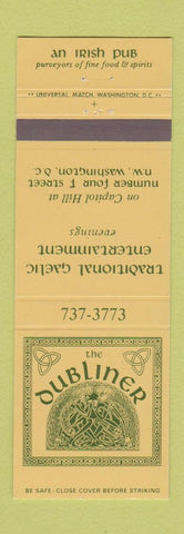 Matchbook Cover - The Dubliner Irish Pub Washington DC