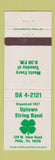 Matchbook Cover - Uptown String Band Philadelphia PA Irish WEAR