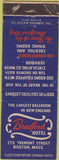 Matchbook Cover - Bradford Hotel Boston MA WEAR