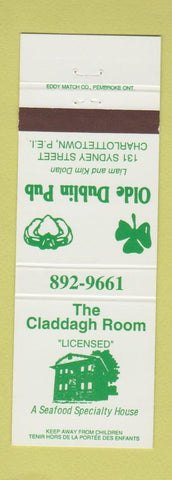 Matchbook Cover - Olde Dublin Pub Claddagh Room Charlottetown PEI PE