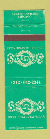 Matchbook Cover - Shennanigans Irish Pub Chicago IL WEAR