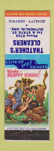 Matchbook Cover - Thatcher's Sutherlin Cleaners OR hillbilly