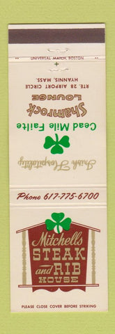 Matchbook Cover - Mitchell's Steak and Rib House Hyannis MA