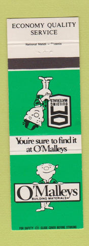 Matchbook Cover - O'Malleys Building Materials