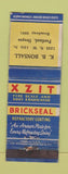 Matchbook Cover - Xzit Brickseal Coating Portland OR WORN