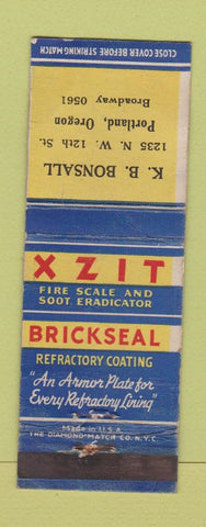 Matchbook Cover - Xzit Brickseal Coating Portland OR WORN