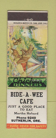 Matchbook Cover - Bide A Wee Cafe Sutherlin OR WEAR
