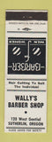 Matchbook Cover - Wally's Barber Shop Sutherlin OR WEAR