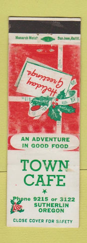 Matchbook Cover - Town Cafe Sutherlin OR Christmas WEAR