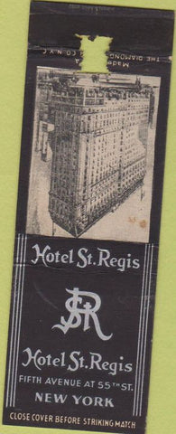 Matchbook Cover - Hotel St Regis New York City WEAR