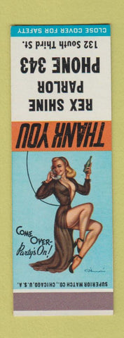 Matchbook Cover - Rex Shine Parlor SAMPLE pinup