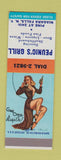Matchbook Cover - Peunic's Grill Shuffleboard Niagara Falls NY SAMPLE pinup