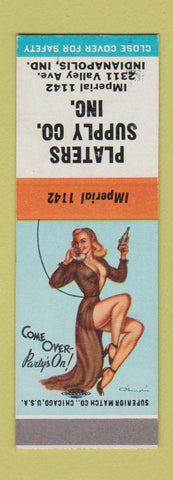 Matchbook Cover - Platers Suply Indianapolis IN SAMPLE pinup