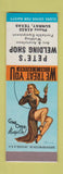 Matchbook Cover - Pete's Welding Shop Sunray TX SAMPLE pinup