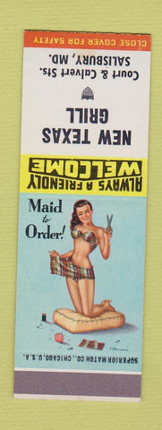 Matchbook Cover - New Texas Grill Salisbury MD SAMPLE pinup