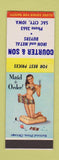 Matchbook Cover - Courter Son Iron Metal Buyers Sac City IA SAMPLE pinup