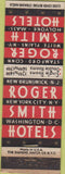 Matchbook Cover - Roger Smith Hotels New Brunswick NJ NYC WEAR