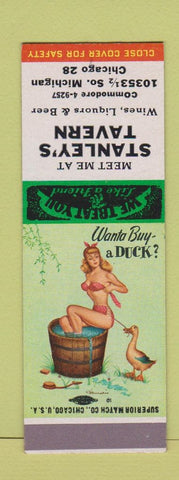 Matchbook Cover - Stanley's Tavern Chicago IL SAMPLE pinup