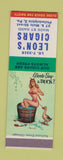 Matchbook Cover - Leon's Cigars Philadelphia PA SAMPLE pinup