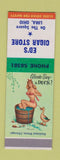 Matchbook Cover - Ed's Cigar Store Lima OH SAMPLE pinup