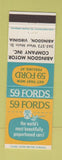 Matchbook Cover - 1959 Ford Abingdon VA