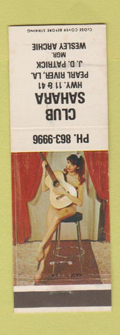 Matchbook Cover - Club Sahara Pearl River LA pinup WEAR
