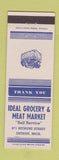 Matchbook Cover - Ideal Grocery Meat Market Detroit MI