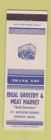Matchbook Cover - Ideal Grocery Meat Market Detroit MI