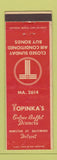 Matchbook Cover - Topinka's Detroit MI