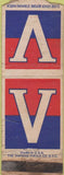 Matchbook Cover - V for Victory WWII POOR