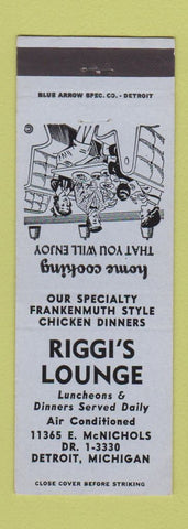 Matchbook Cover - Riggi's Lounge Detroit MI