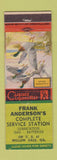 Matchbook Cover - Frank Anderson's oil gas Willow Dale GA