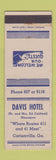 Matchbook Cover - David Hotel Cartersville GA