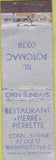 Matchbook Cover - Restaurant Pierre Washington DC WEAR