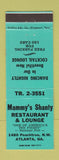 Matchbook Cover - Mammy's Shanty Restaurant Atlanta GA WEAR