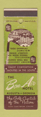 Matchbook Cover - Bon Air Hotel Augusta GA