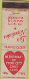 Matchbook Cover - Las Novedades Spanish Restaurant Tampa FL