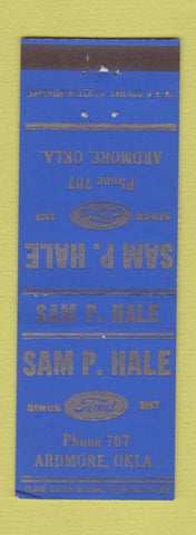 Matchbook Cover - Same Hale Ford Ardmore OK low phone #